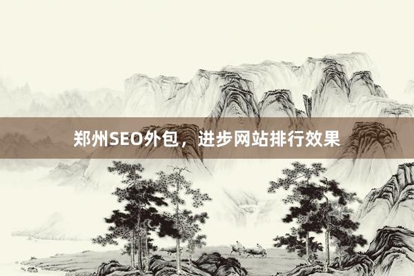 郑州SEO外包，进步网站排行效果